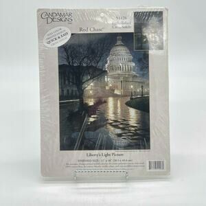 Candamar Liberty's Light White House Rod Chase Embellished Cross Stitch Kit USA